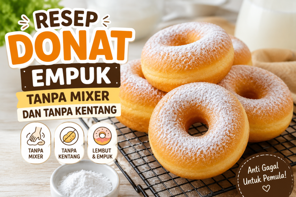 Resep Donat Empuk Tanpa Mixer, Anti Gagal dan Tetap Lembut
