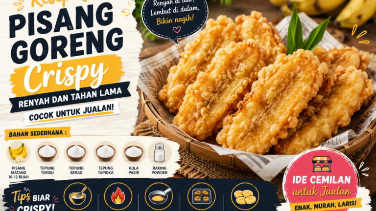 Resep Pisang Goreng Crispy Renyah dan Tahan Lama, Cocok untuk Jualan