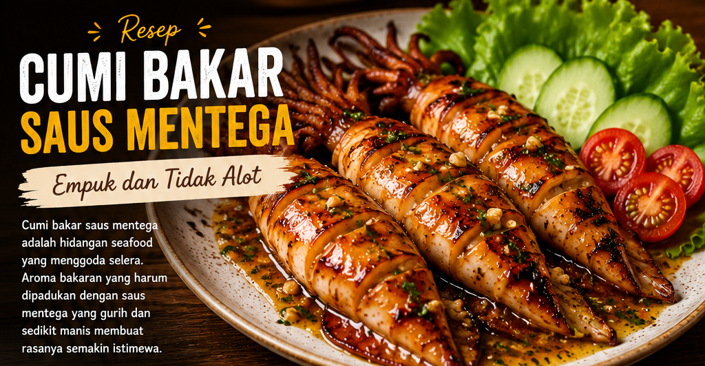 Resep Cumi Bakar Saus Mentega, Empuk dan Tidak Alot