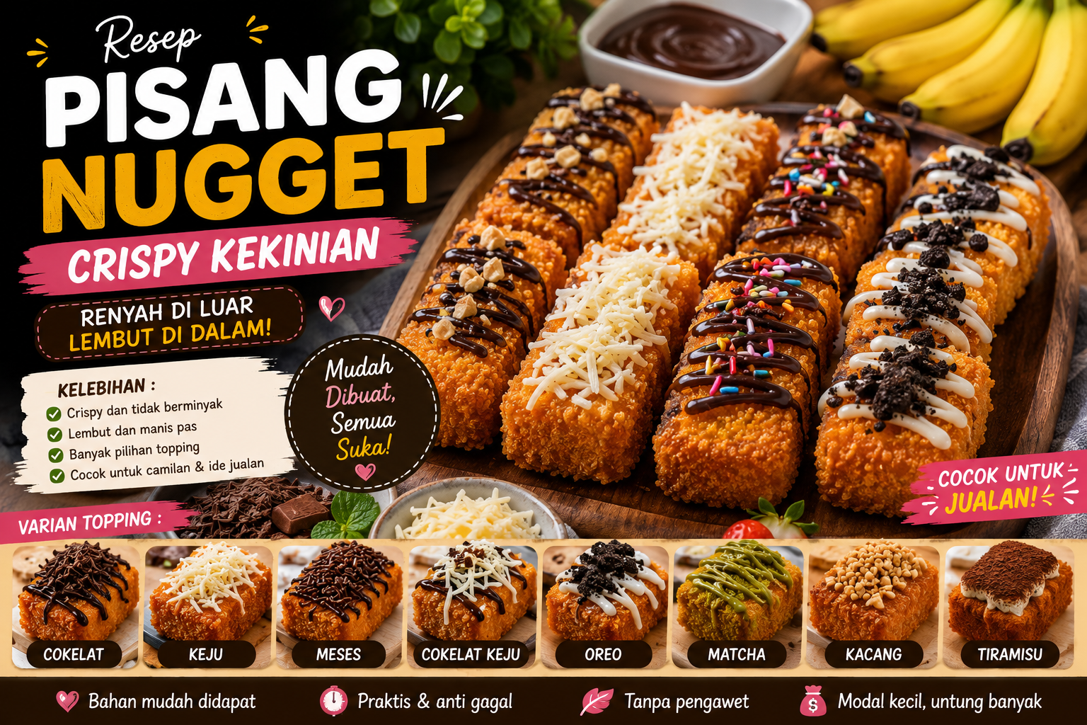 Resep Pisang Nugget Crispy Kekinian, Renyah di Luar dan Lembut di Dalam