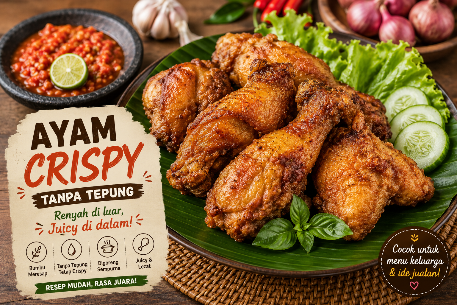 Resep Ayam Crispy Tanpa Tepung, Renyah di Luar dan Juicy di Dalam